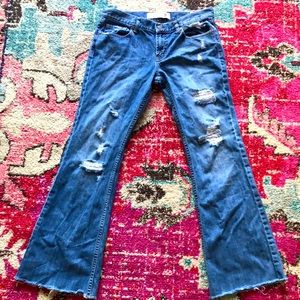 Victoria Secret Pink distressed flare jeans -8R